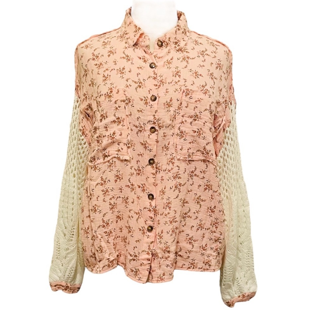 POL Girl's Day Spring Button Down sz M
